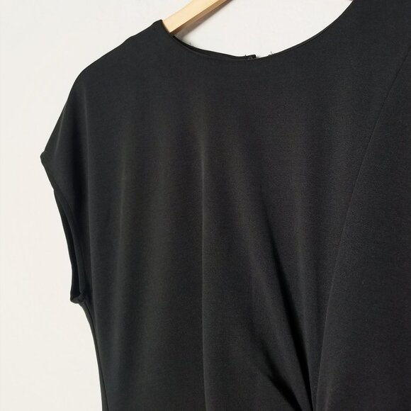 Halogen Nordstrom Twist Front Knit Sheath Dress In Black Size M Modal Blend $79 - Picture 13 of 15